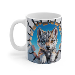 Mug Loup 3D Bébé Loup aux...