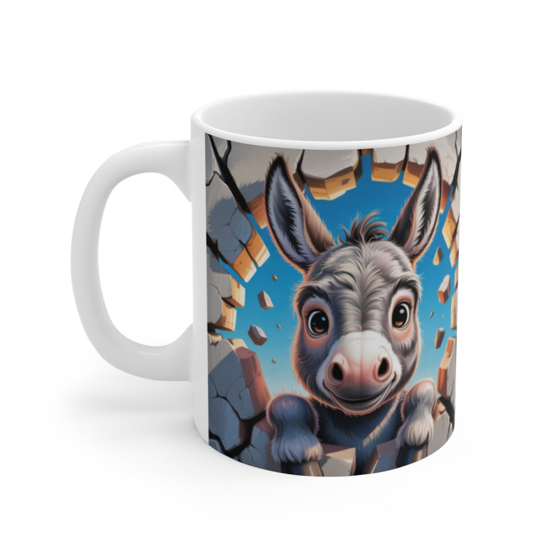 Mug Ânon 3D Bébé Âne Mignon Tasse Mur Cassé  Cadeau Animalier Original 325ml