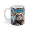 Mug Bébé Furet 3D Tasse Mur Éclaté Effet Réaliste Céramique Mignonne Animaux Forêt 325ml