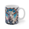 Tasse Bébé Chèvre 3D Mug Effet Mur Cassé  Animal Mignon de la Ferme Céramique Originale 325ml