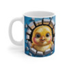 Tasse Poussin Mignon 3D Mug Jaune Kawaii Effet Mur Cassé  Idée Cadeau Enfant ou Pâques