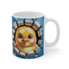 Tasse Poussin Mignon 3D Mug Jaune Kawaii Effet Mur Cassé  Idée Cadeau Enfant ou Pâques