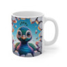 Tasse Paon Bébé 3D Mug Animal Coloré Effet Mur Éclaté Cadeau Original pour Enfants et Amoureux des Oiseaux Exotiques