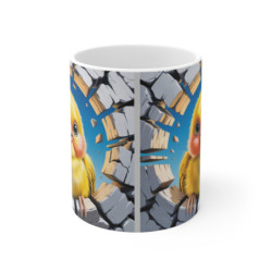 Tasse Bébé Poussin 3D Mug Mignon Effet Mur Cassé Cadeau Original pour Enfants et Fans d’Animaux