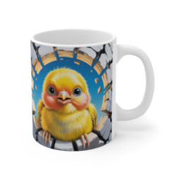 Tasse Bébé Poussin 3D Mug Mignon Effet Mur Cassé Cadeau Original pour Enfants et Fans d’Animaux