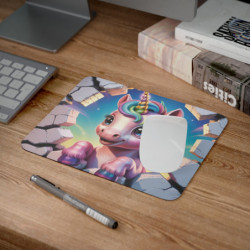 Tapis souris licorne arc-en-ciel 22x18 cm antidérapant idée cadeau