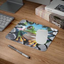 Tapis souris grenouille tropicale 22x18 cm antidérapant pour enfant et adulte