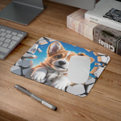 Tapis souris chiot mignon 22x18 cm antidérapant 2mm Idée cadeau gamer