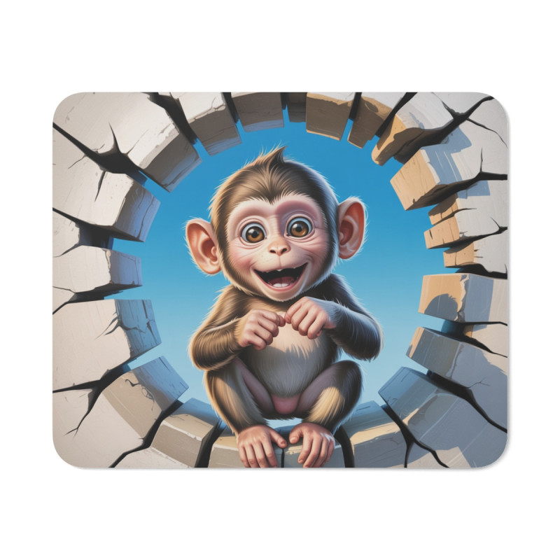 Tapis souris bébé singe 22x18 cm antidérapant 2mm idée cadeau