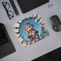 Tapis souris bébé singe 22x18 cm antidérapant 2mm idée cadeau