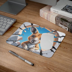 Tapis souris kangourou mignon 22x18 cm antidérapant 2mm idée cadeau