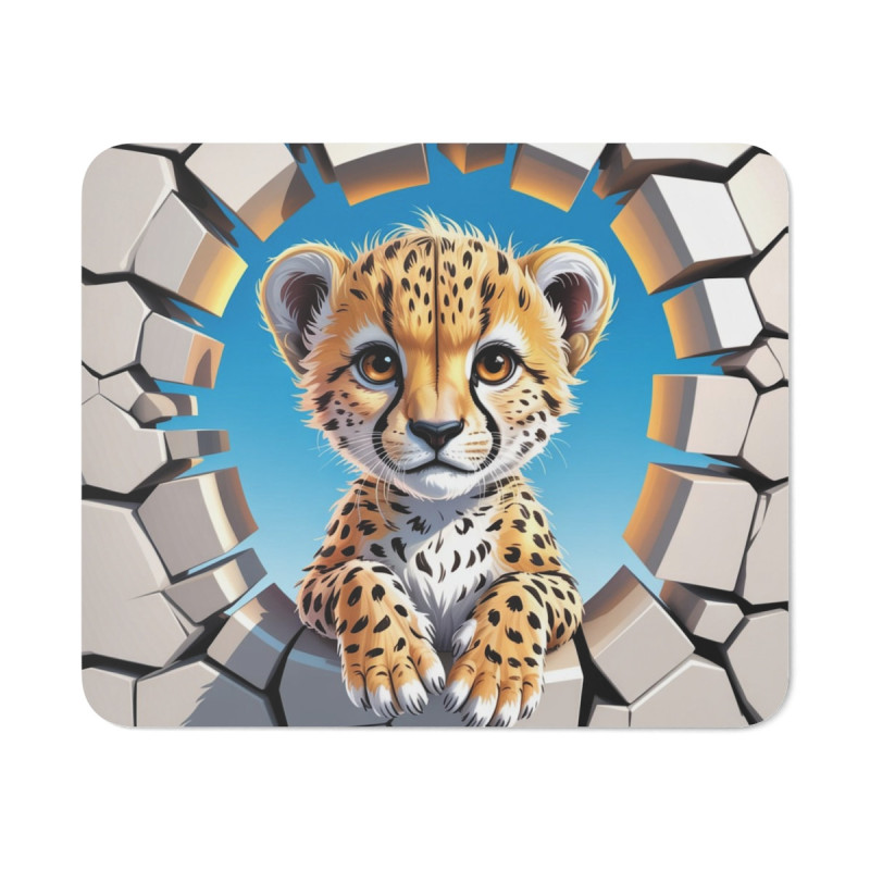 Tapis souris bébé guépard 22x18 cm antidérapant 2mm Idée cadeau