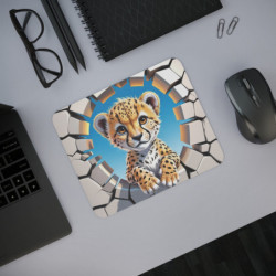 Tapis souris bébé guépard 22x18 cm antidérapant 2mm Idée cadeau
