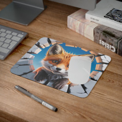 Tapis souris renard mignon 22x18 cm antidérapant 2mm