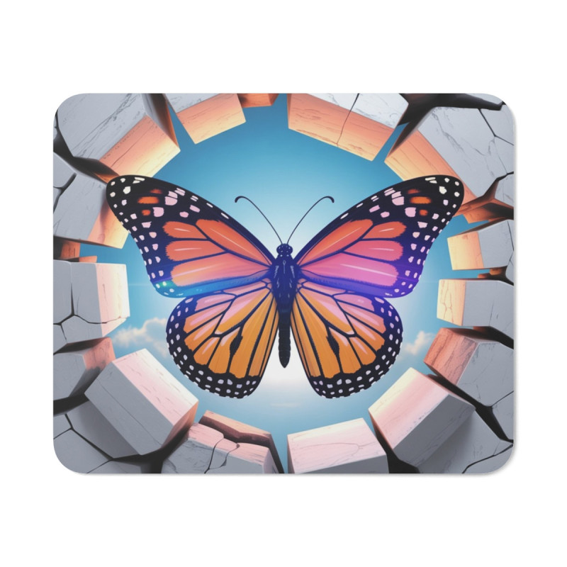 Tapis souris papillon 22x18 cm antidérapant élégant 2mm idée cadeau