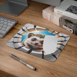 Tapis souris hérisson mignon 22x18 cm antidérapant 2mm idée cadeau animal