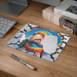 Tapis souris perroquet coloré 22x18 cm antidérapant 2mm Idée cadeau