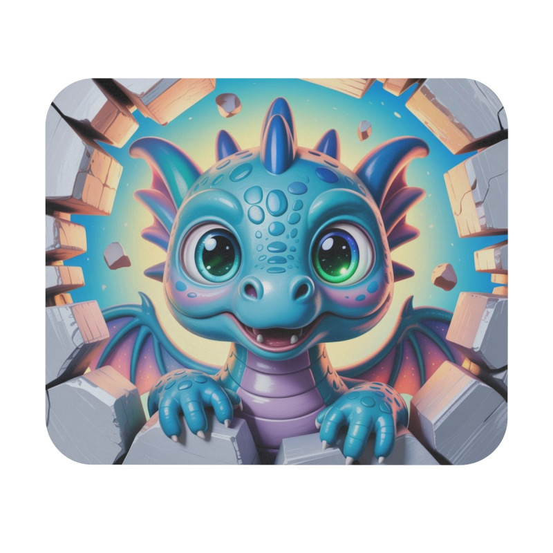 Tapis souris dragon mignon 22x18 cm antidérapant 2mm Idée cadeau