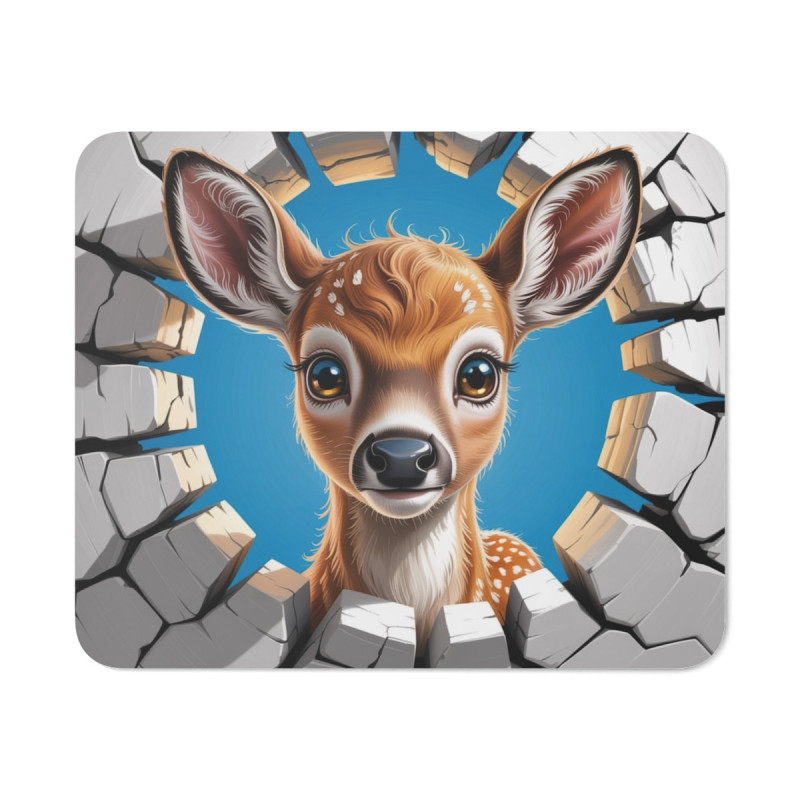Tapis souris faon mignon 22x18 cm antidérapant 2mm idée cadeau