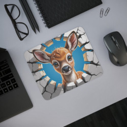 Tapis souris faon mignon 22x18 cm antidérapant 2mm idée cadeau