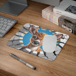 Tapis souris faon mignon 22x18 cm antidérapant 2mm idée cadeau