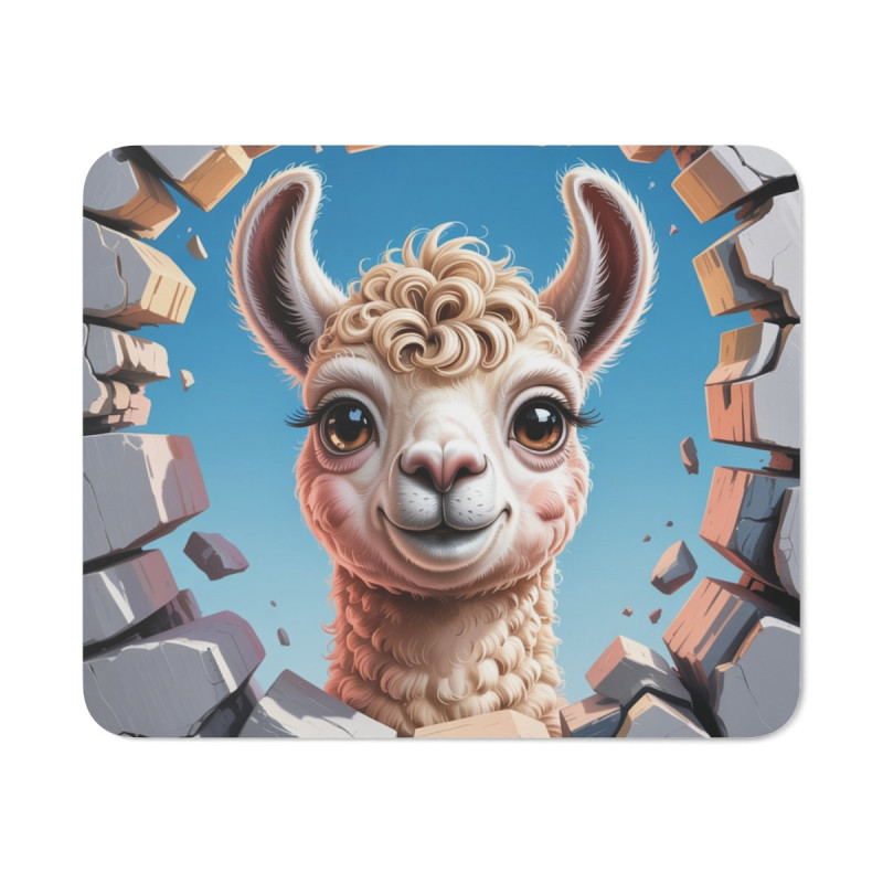 Tapis souris lama mignon 22x18 cm antidérapant 2mm idée cadeau gamer