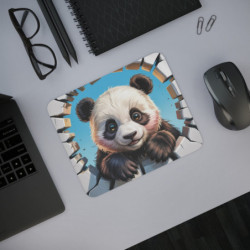 Tapis souris panda mignon 22x18 cm antidérapant 2mm idée cadeau gamer