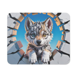 Tapis souris loup mignon...