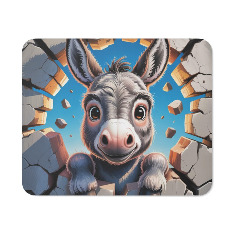 Tapis souris âne mignon 22x18 cm antidérapant 2mm Idée cadeau gamer