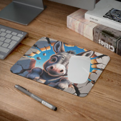 Tapis souris âne mignon 22x18 cm antidérapant 2mm Idée cadeau gamer