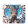 Tapis souris zèbre mignon 22x18 cm antidérapant 2mm Idée cadeau gamer