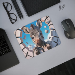 Tapis souris zèbre mignon 22x18 cm antidérapant 2mm Idée cadeau gamer