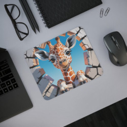 Tapis souris girafe mignonne 22x18 cm antidérapant 2mm Idée cadeau gamer