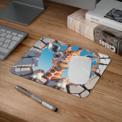 Tapis souris girafe mignonne 22x18 cm antidérapant 2mm Idée cadeau gamer