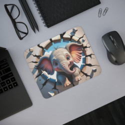 Tapis souris éléphant mignon 22x18cm antidérapant 2mm Idée cadeau gamer