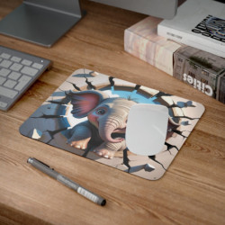 Tapis souris éléphant mignon 22x18cm antidérapant 2mm Idée cadeau gamer