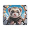 Tapis de souris furet mignon 22x18 cm – Antidérapant & lavable Idée cadeau gamer