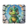 Tapis de souris dinosaure mignon 22x18 cm Antidérapant & lavable, design bébé dino rigolo pour enfants et adultes