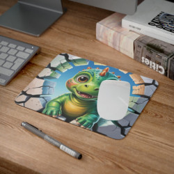 Tapis de souris dinosaure mignon 22x18 cm Antidérapant & lavable, design bébé dino rigolo pour enfants et adultes