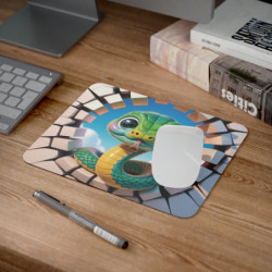 Tapis de souris serpent 22x18 cm Surface lisse & base antidérapante Design original et fun pour bureau ou gaming