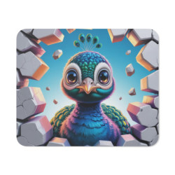 Tapis de souris paon 22x18...