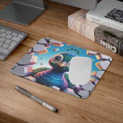 Tapis de souris paon 22x18 cm Design bébé paon cartoon coloré Surface lisse & base antidérapante