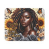 Tapis de souris Design afro féminin puissant 22x18 cm  Motivation et élégance au quotidien