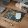 Tapis de souris Léopard Art jungle de nuit Élégance sauvage Surface lisse 22x18 cm Pour bureau, gamer et déco animale