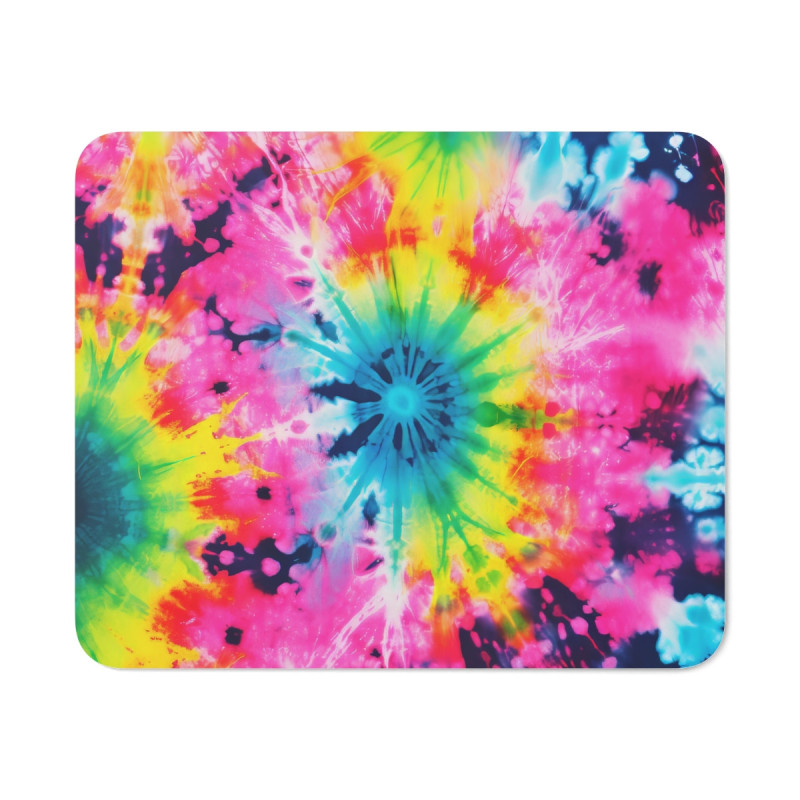 Tapis de Souris Tie-Dye Multicolore  Surface Lisse Haute Précision Base Antidérapante Accessoire Original pour Bureau & Gaming