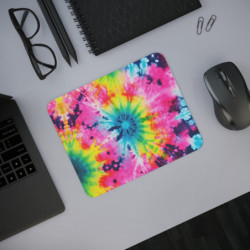 Tapis de Souris Tie-Dye Multicolore  Surface Lisse Haute Précision Base Antidérapante Accessoire Original pour Bureau & Gaming