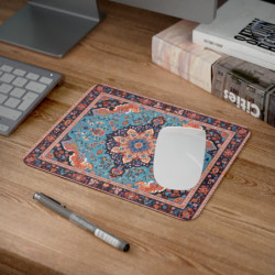Tapis de Souris Style Tapis Persan  Motif Oriental Haute Précision Base AntidérapanteAccessoire de Bureau Chic et Original