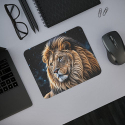 Tapis de Souris Lion Majestueux Roi de la Savane  Base Antidérapante Accessoire Puissant et Élégant