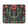 Tapis de Souris Cactus Psychédélique Design Coloré Floral Nocturne Style Bohème Idée cadeau