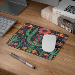 Tapis de Souris Cactus Psychédélique Design Coloré Floral Nocturne Style Bohème Idée cadeau